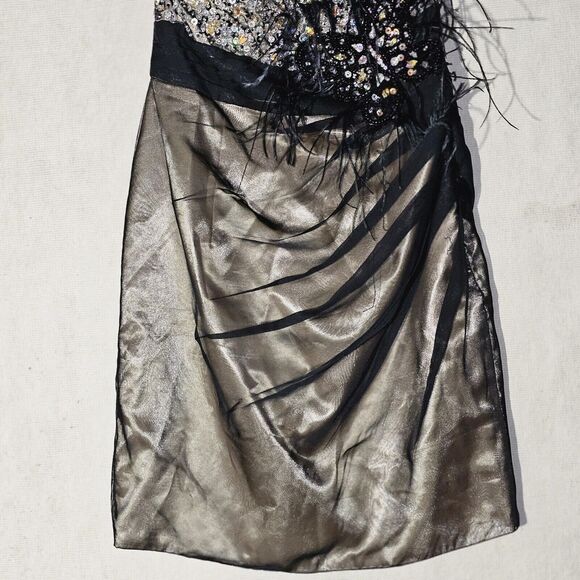 Karishma Glam Butterfly Formal Mini Dress Women's Size 6 Avant Garde Must Have - Picture 4 of 13